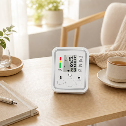 Blood Pressure Monitor Upper Arm Automatic - LED Display Digital BP Machine Home Use Heart Rate Monitor 2 User Memory