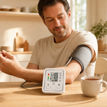 Blood Pressure Monitor Upper Arm Automatic - LED Display Digital BP Machine Home Use Heart Rate Monitor 2 User Memory