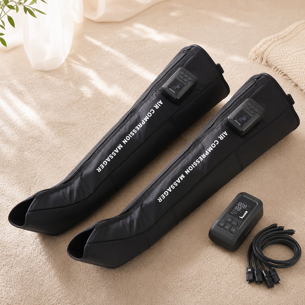 Air Compression Leg Recovery Boots - Sequential Pneumatic Massage System Circulation Varicose Veins Muscle Relaxation