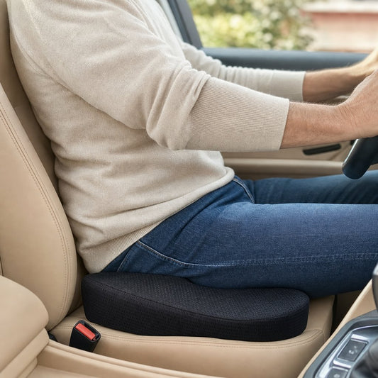 Gel Memory Foam Seat Cushion U-Shaped - Coccyx Tailbone Pain Relief Office Chair Car Long Sitting Orthopedic Support