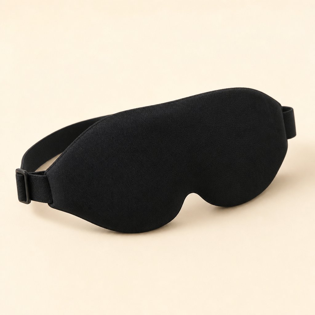 3D Sleep Mask Breathable Adjustable - Light Blocking Eye Shade Air Circulation Travel Sleeping Aid Unisex Comfort Fit