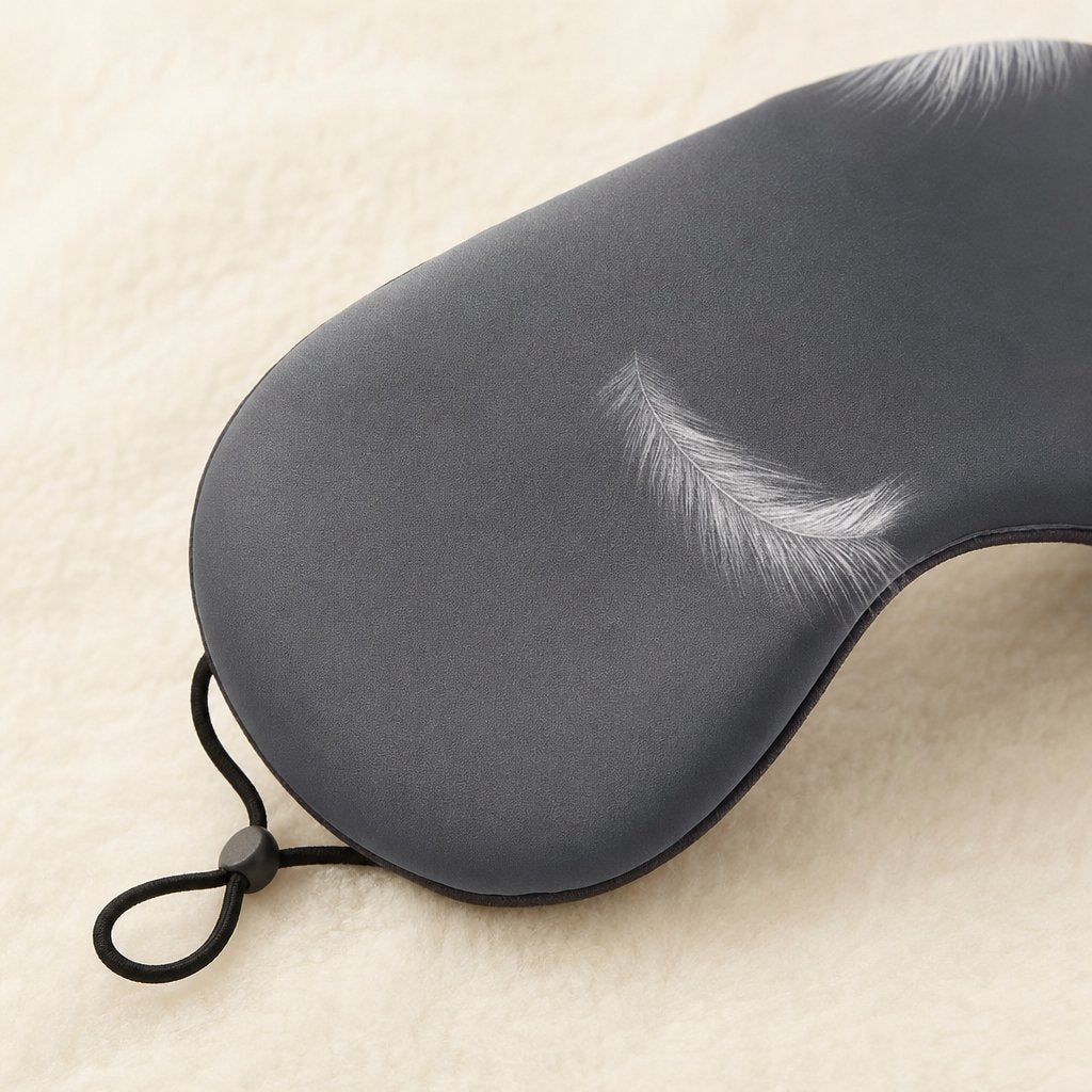 Silk Eye Mask Warm Cool Dual Use - Sleeping Mask Travel Light Blocking Breathable Adjustable Eye Cover Blindfold