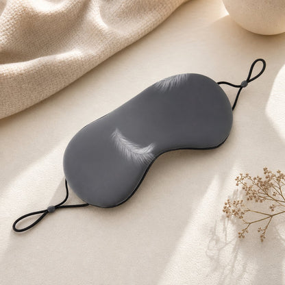 Silk Eye Mask Warm Cool Dual Use - Sleeping Mask Travel Light Blocking Breathable Adjustable Eye Cover Blindfold