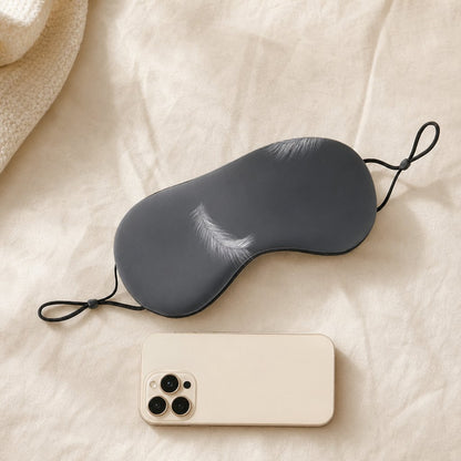 Silk Eye Mask Warm Cool Dual Use - Sleeping Mask Travel Light Blocking Breathable Adjustable Eye Cover Blindfold