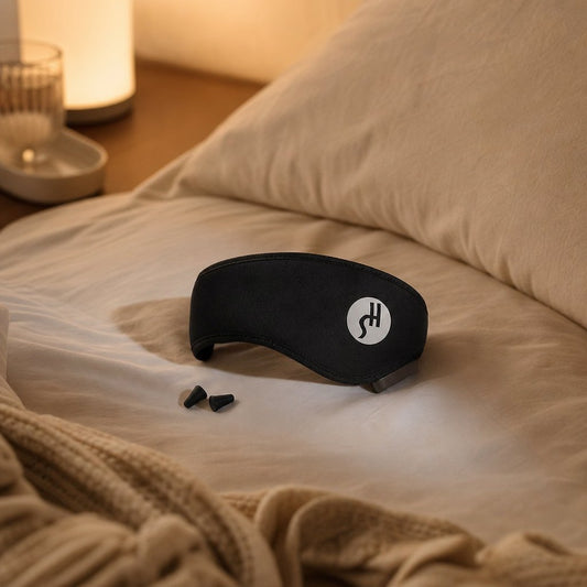 Sleep Earplugs Eye Mask Set 2 in 1 - Noise Reduction Travel Nap Sound Insulation Earmuffs Better Sleep Anywhere Kit