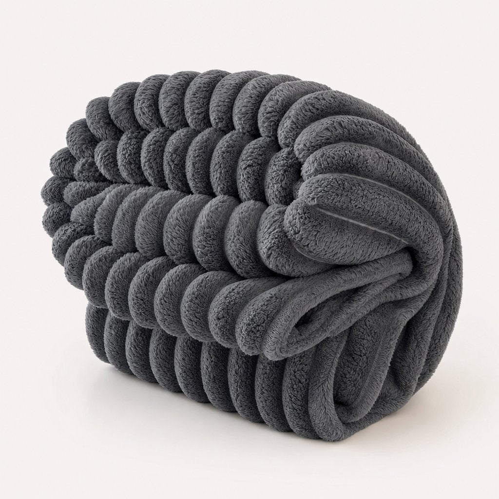 Weighted Blanket Adults Breathable - Heavy Striped Blanket Sleep Anxiety Relief Sensory Calming Bed Sheet Nap Pet Cover