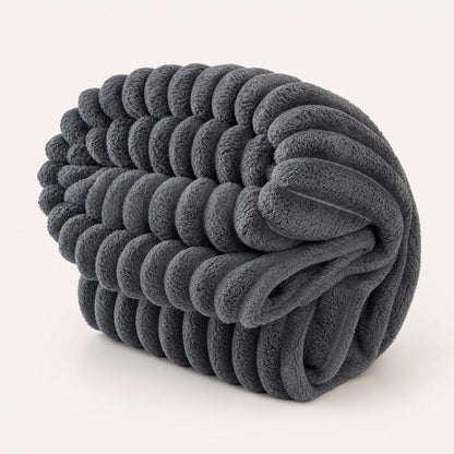 Weighted Blanket Adults Breathable - Heavy Striped Blanket Sleep Anxiety Relief Sensory Calming Bed Sheet Nap Pet Cover