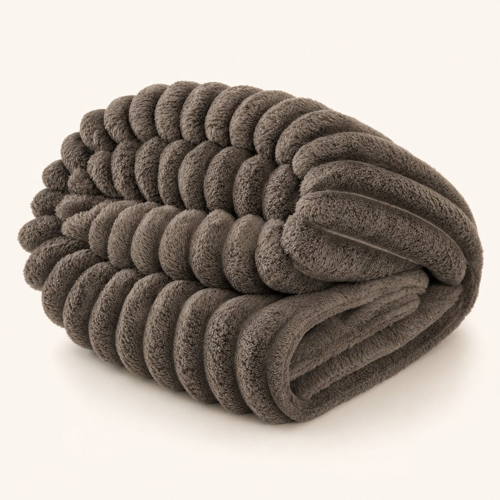Weighted Blanket Adults Breathable - Heavy Striped Blanket Sleep Anxiety Relief Sensory Calming Bed Sheet Nap Pet Cover