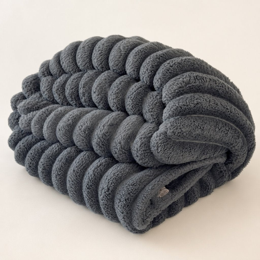 Weighted Blanket Adults Breathable - Heavy Striped Blanket Sleep Anxiety Relief Sensory Calming Bed Sheet Nap Pet Cover