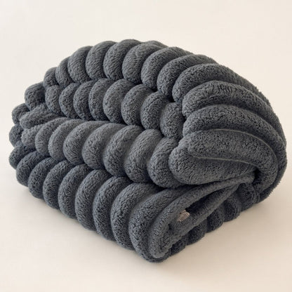 Weighted Blanket Adults Breathable - Heavy Striped Blanket Sleep Anxiety Relief Sensory Calming Bed Sheet Nap Pet Cover