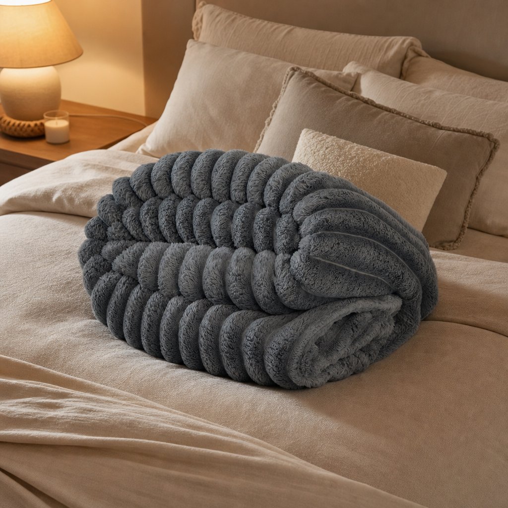 Weighted Blanket Adults Breathable - Heavy Striped Blanket Sleep Anxiety Relief Sensory Calming Bed Sheet Nap Pet Cover