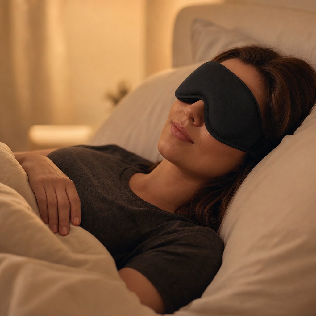 3D Cooling Sleep Eye Mask Men Women - Pressure Free Full Light Block Blackout Adjustable Strap Travel Sleeping Aid