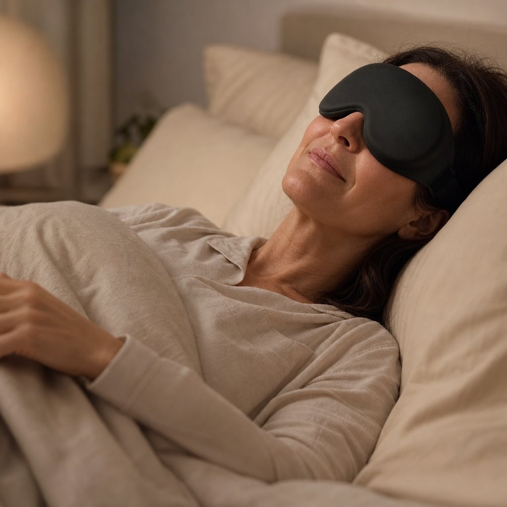 3D Cooling Sleep Eye Mask Men Women - Pressure Free Full Light Block Blackout Adjustable Strap Travel Sleeping Aid