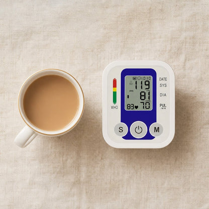 Blood Pressure Monitor Upper Arm Digital Automatic - BP Cuff Sensor Kit Heart Rate Pulse Meter Tonometer Home Health