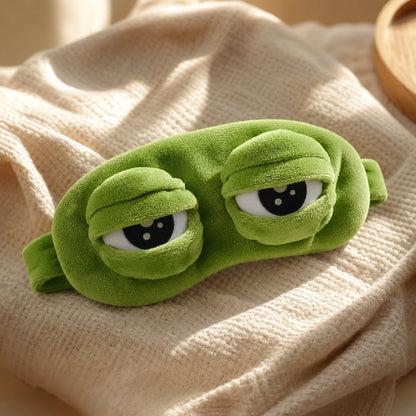 Plush Sleep Eye Mask Cute Character - Super Soft Blindfold Light Blocking Travel Sleeping Aid Kids Teens Adults