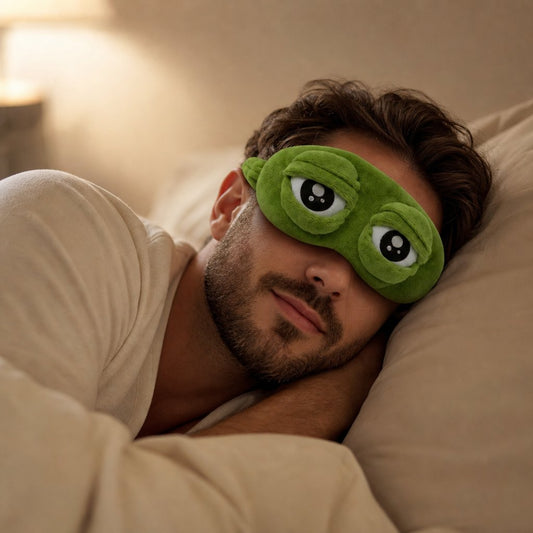 Plush Sleep Eye Mask Cute Character - Super Soft Blindfold Light Blocking Travel Sleeping Aid Kids Teens Adults