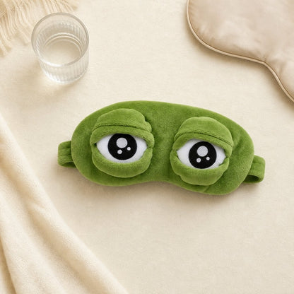 Plush Sleep Eye Mask Cute Character - Super Soft Blindfold Light Blocking Travel Sleeping Aid Kids Teens Adults
