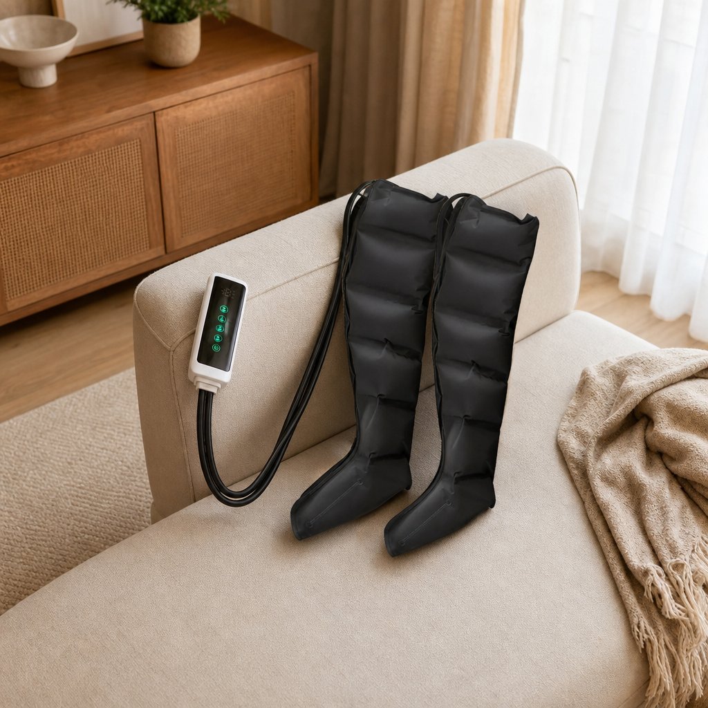 Air Compression Leg Massager 6 Airbag - Pneumatic Boots Circulation Varicose Veins Muscle Relaxation Recovery