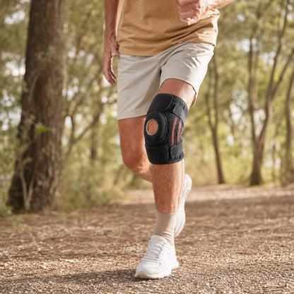 Knee Brace with Side Stabilizers Patella Gel Pads - Support Running Cycling Hiking ACL Pain Relief Sports Recovery