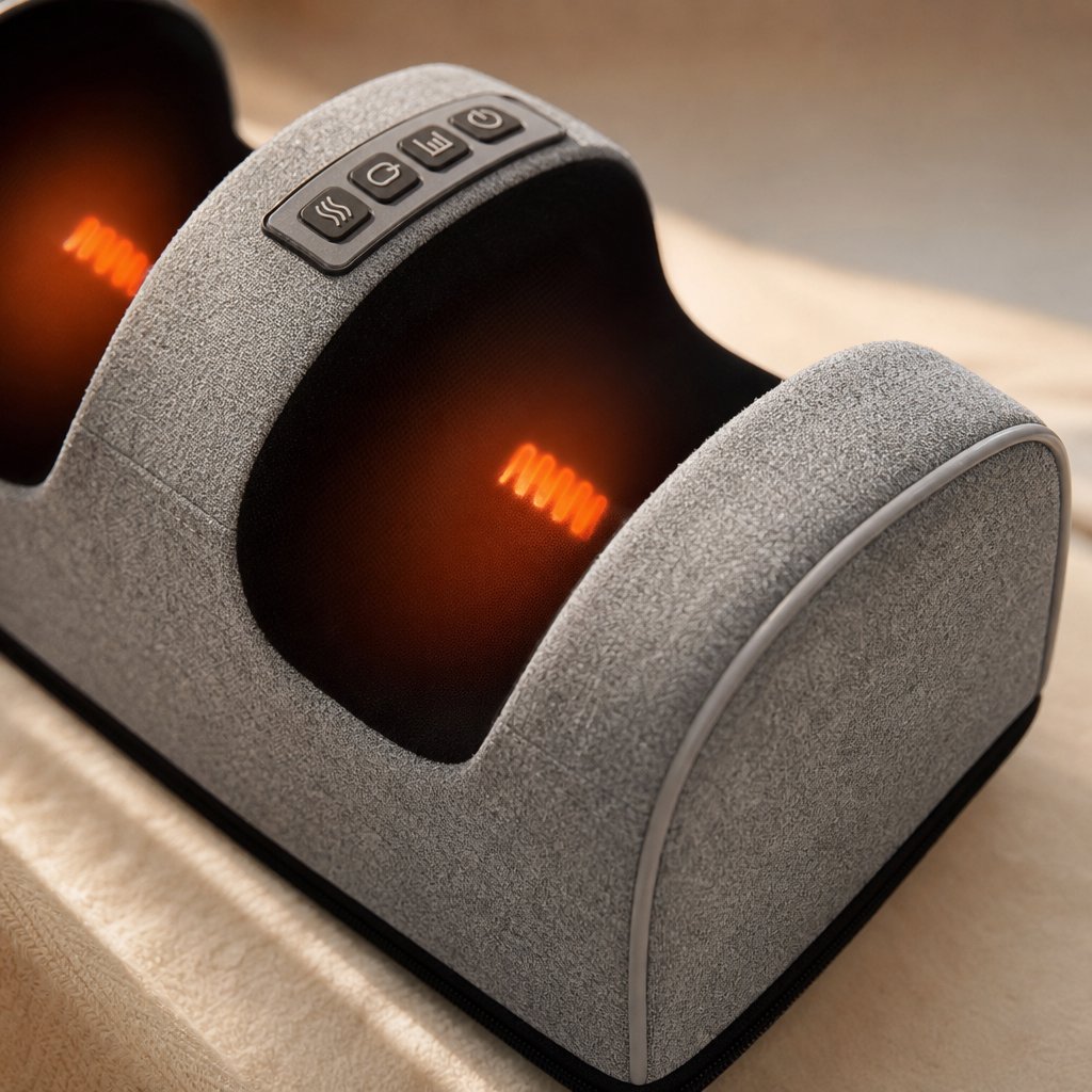 Electric Foot Massager Machine Kneading - Heating Home Leg Relaxation Plantar Fasciitis Relief Foot Massage Gift