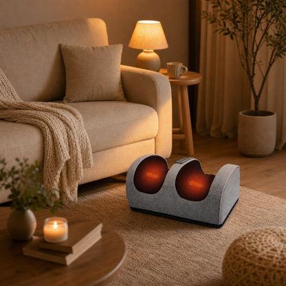 Electric Foot Massager Machine Kneading - Heating Home Leg Relaxation Plantar Fasciitis Relief Foot Massage Gift