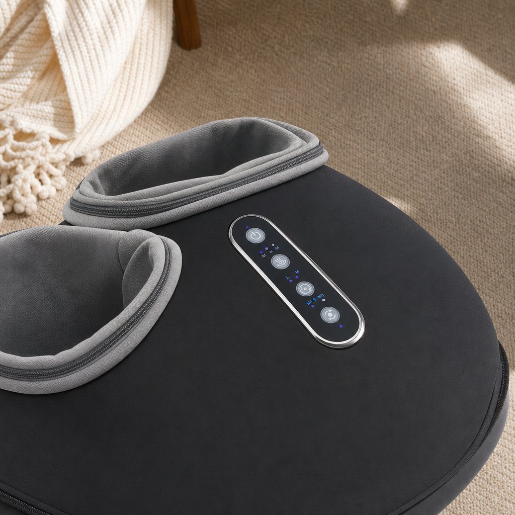 Electric Foot Massager Shiatsu - Heat Roller Muscle Relaxation Plantar Fasciitis Relief Kneading Reflexology Machine