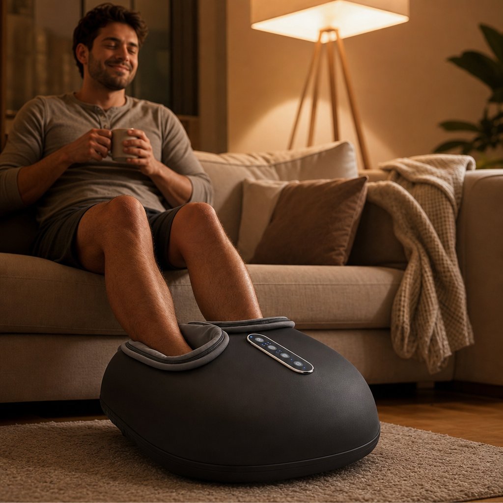 Electric Foot Massager Shiatsu - Heat Roller Muscle Relaxation Plantar Fasciitis Relief Kneading Reflexology Machine