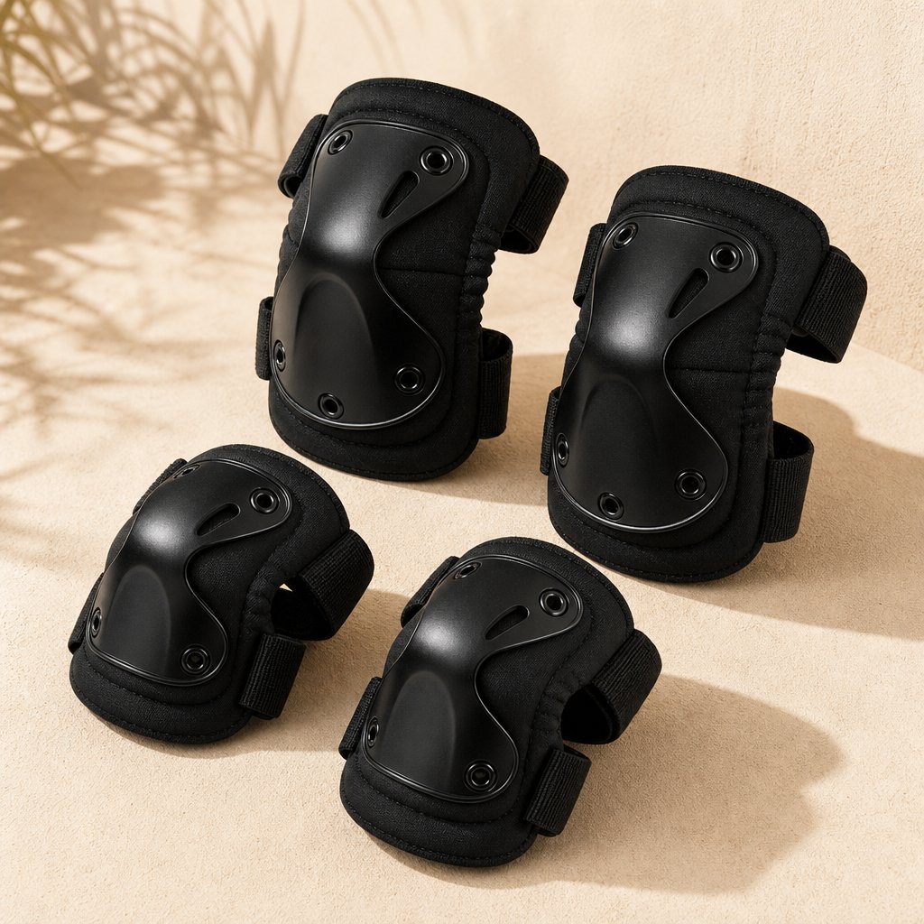 Knee Elbow Pads Set 4pcs Sports Protection - Cycling Hiking Mountaineering Tactical Outdoor Activity Safety Guard