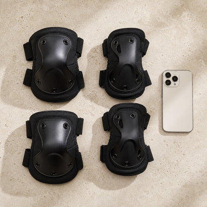 Knee Elbow Pads Set 4pcs Sports Protection - Cycling Hiking Mountaineering Tactical Outdoor Activity Safety Guard