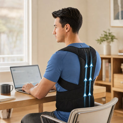 Posture Corrector Adjustable Clavicle Brace - Upper Back Shoulder Straightener Slouching Correction All Day Office Wear