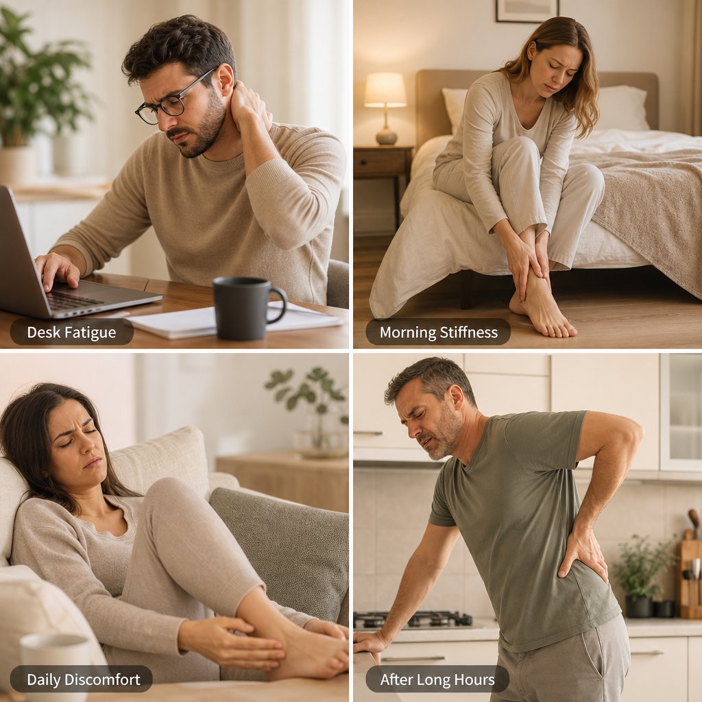 EMS Electric Foot Massager Pad - 6 Modes 9 Strength USB Rechargeable Muscle Stimulation Circulation Fatigue Relief