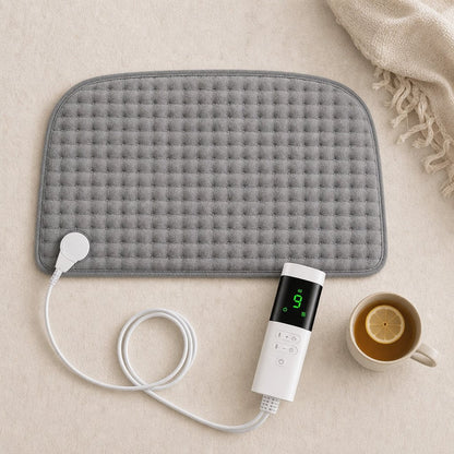 Electric Heating Pad for Back Pain Relief - 9 Heat Settings 4 Timers Soft Plush USB Washable Neck Shoulder Cramp Therapy