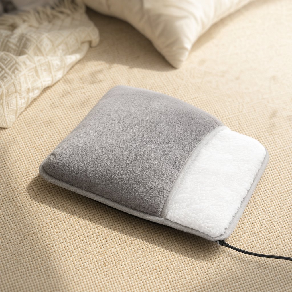 Electric Foot Heating Pad USB - Constant Temperature Heated Slippers Feet Warmer Flannel Home Office Bedroom Winter