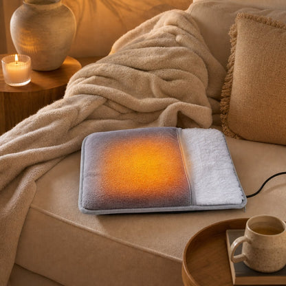 Electric Foot Heating Pad USB - Constant Temperature Heated Slippers Feet Warmer Flannel Home Office Bedroom Winter