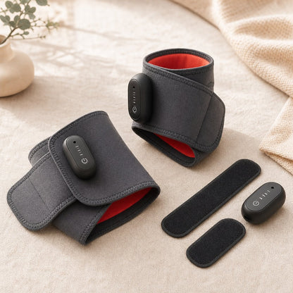 Electric Heated Ankle Wrist Massager - Vibration Heat Therapy Joint Relaxation Portable Rechargeable Left Right Limb