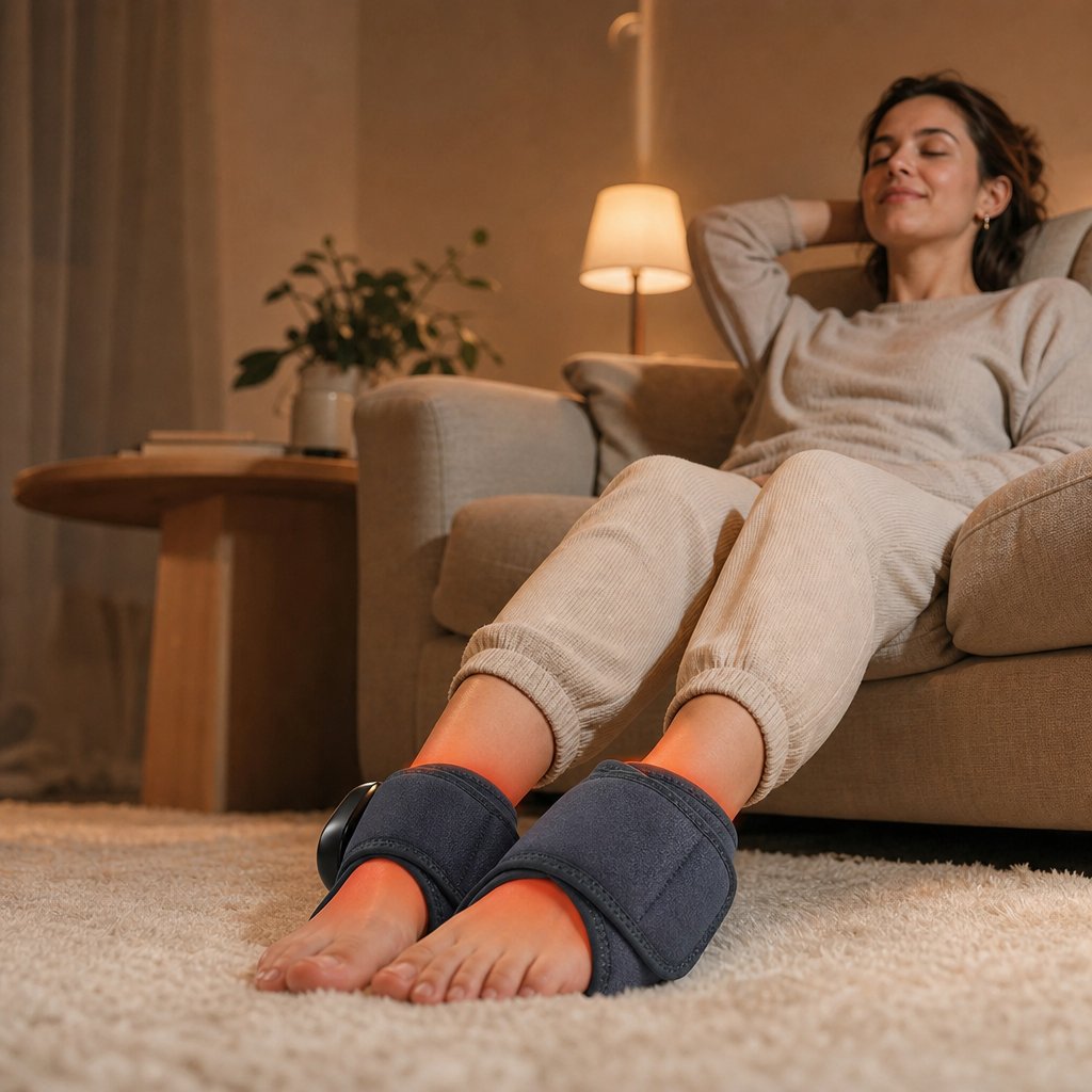 Electric Heated Ankle Wrist Massager - Vibration Heat Therapy Joint Relaxation Portable Rechargeable Left Right Limb