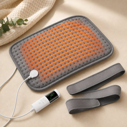 Electric Heating Pad Back Neck Shoulder - 9 Temperature Levels 4 Timers Washable Soft Velvet USB Home Office Winter