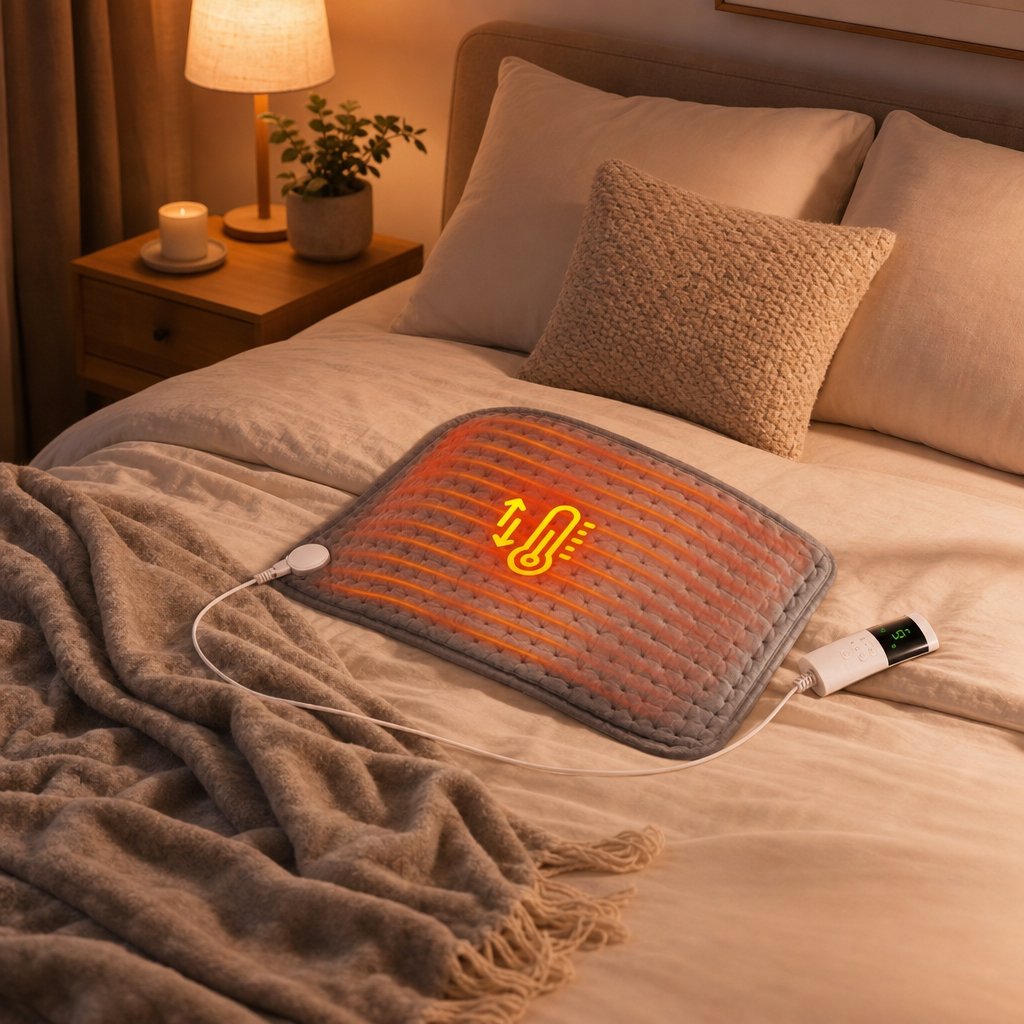 Electric Heating Pad Back Neck Shoulder - 9 Temperature Levels 4 Timers Washable Soft Velvet USB Home Office Winter