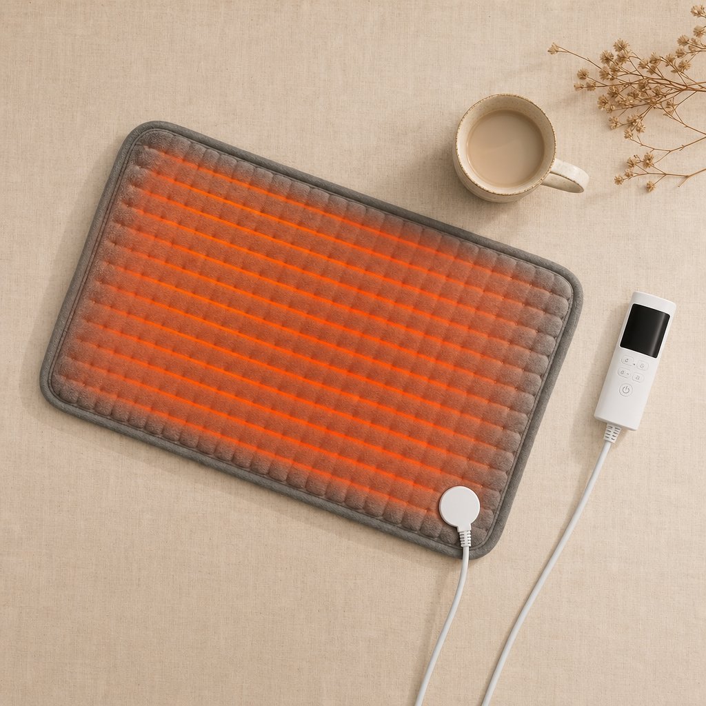 Electric Heating Pad Back Neck Shoulder - 9 Temperature Levels 4 Timers Washable Soft Velvet USB Home Office Winter