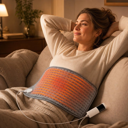 Electric Heating Pad Back Neck Shoulder - 9 Temperature Levels 4 Timers Washable Soft Velvet USB Home Office Winter