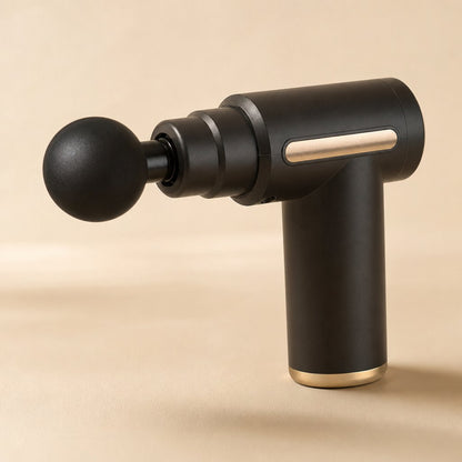 Portable Percussion Massage Gun Compact - Deep Tissue Body Neck Back Muscle Relaxation LED Touchscreen 4 Heads