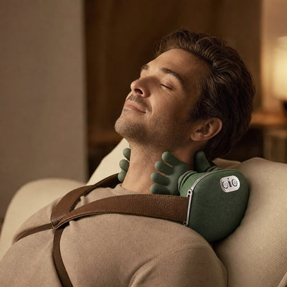 Shiatsu Neck Shoulder Massager 4D Kneading Wireless - 3 Modes Heat Therapy Rechargeable Back Cervical Massage Pillow