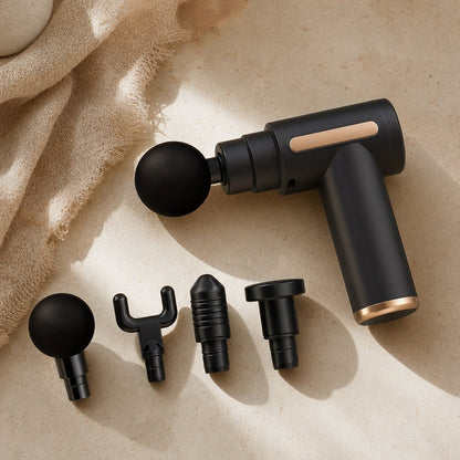Percussion Massage Gun Professional 99 Speed - Deep Tissue Neck Back Muscle LCD Touchscreen AI Smart Chip 4 Heads