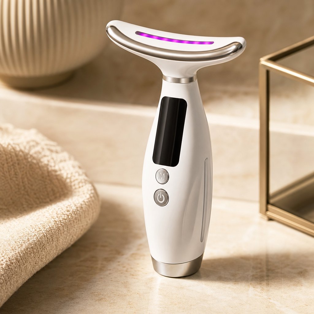 EMS Facial Massager 7 Color LED - Microcurrent Neck Face Beauty Device Vibrating Skin Rejuvenation Anti-Aging Toning