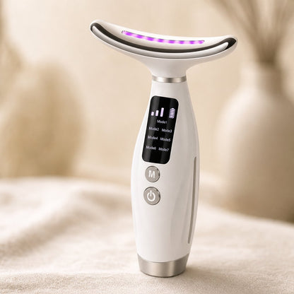 EMS Facial Massager 7 Color LED - Microcurrent Neck Face Beauty Device Vibrating Skin Rejuvenation Anti-Aging Toning