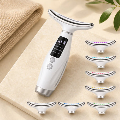EMS Facial Massager 7 Color LED - Microcurrent Neck Face Beauty Device Vibrating Skin Rejuvenation Anti-Aging Toning
