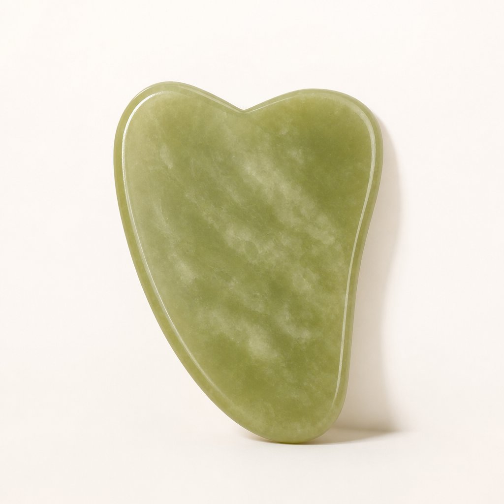 Jade Roller Gua Sha Set Face - Natural Stone Facial Massager Anti-Aging Puffiness Reducer Lymphatic Drainage Skincare Tool
