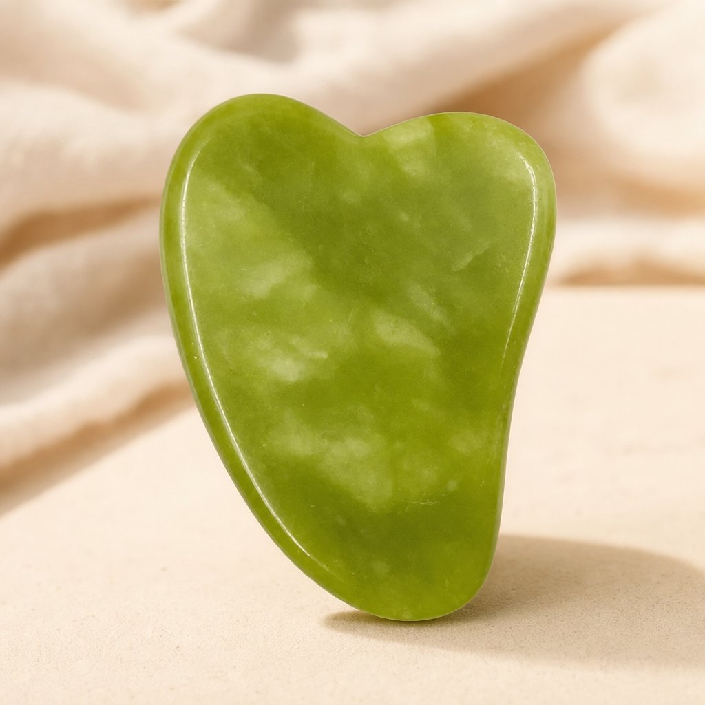 Jade Roller Gua Sha Set Face - Natural Stone Facial Massager Anti-Aging Puffiness Reducer Lymphatic Drainage Skincare Tool
