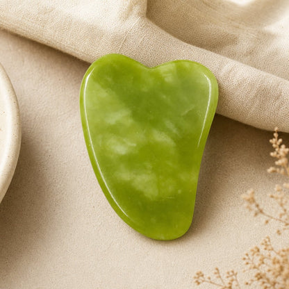 Jade Roller Gua Sha Set Face - Natural Stone Facial Massager Anti-Aging Puffiness Reducer Lymphatic Drainage Skincare Tool