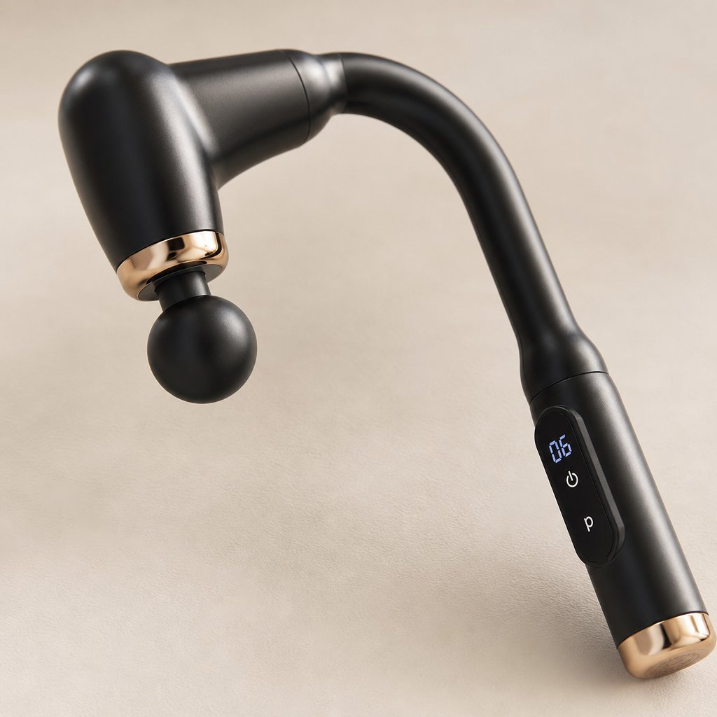 Percussion Massage Gun Elbow Handle - 3 Modes 6 Gear Deep Tissue Muscle Relaxation Athletes Recovery Percussion Hammer